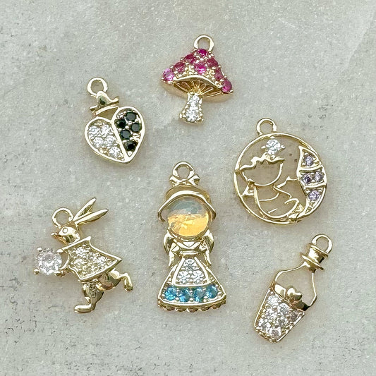 ALICE IN WONDERLAND CHARM SET