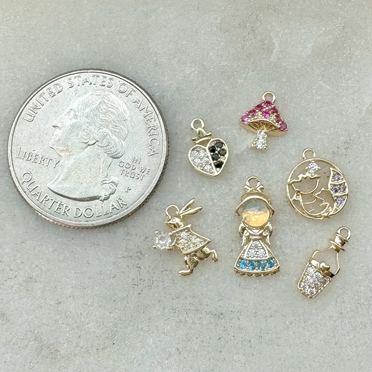 ALICE IN WONDERLAND CHARM SET