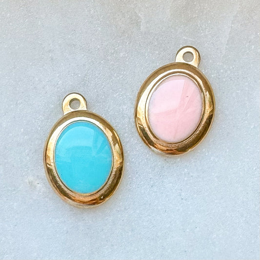 ENAMEL OVAL CHARM