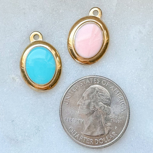 ENAMEL OVAL CHARM