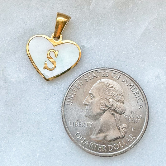 HEART INITIAL CHARM