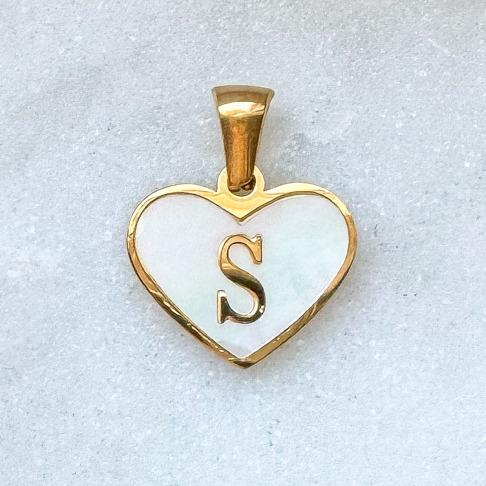 HEART INITIAL CHARM