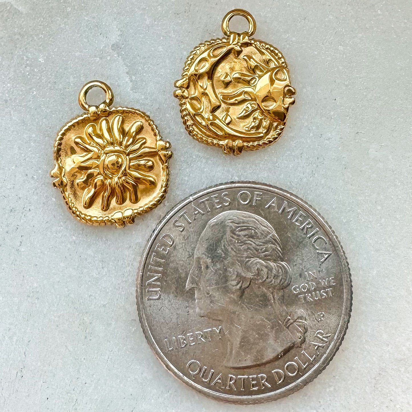 DOUBLE SIDED SUN CHARM