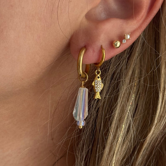 CRYSTAL HOOP EARRINGS