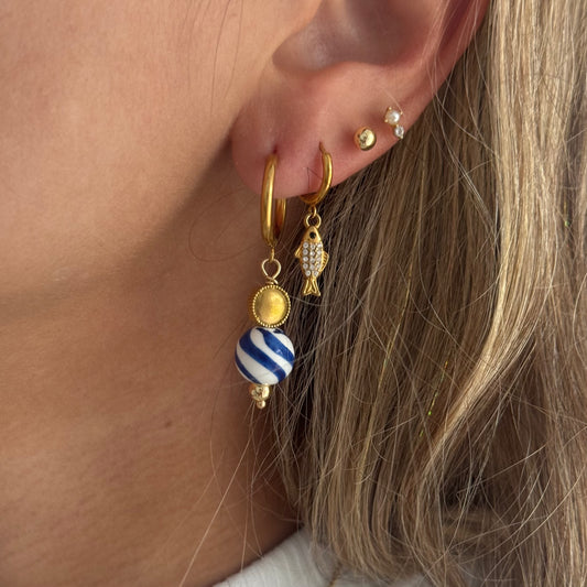 COASTAL SWIRL HOOP EARRINGS