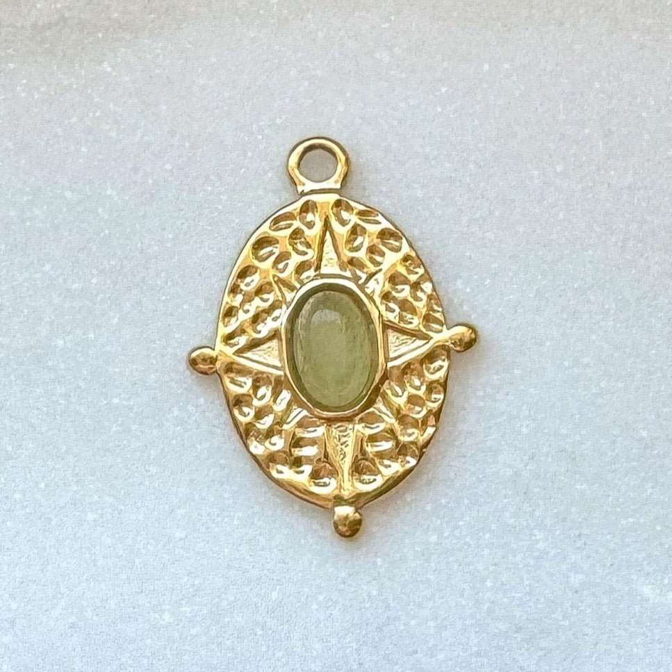 SAGE GREEN OVAL CHARM