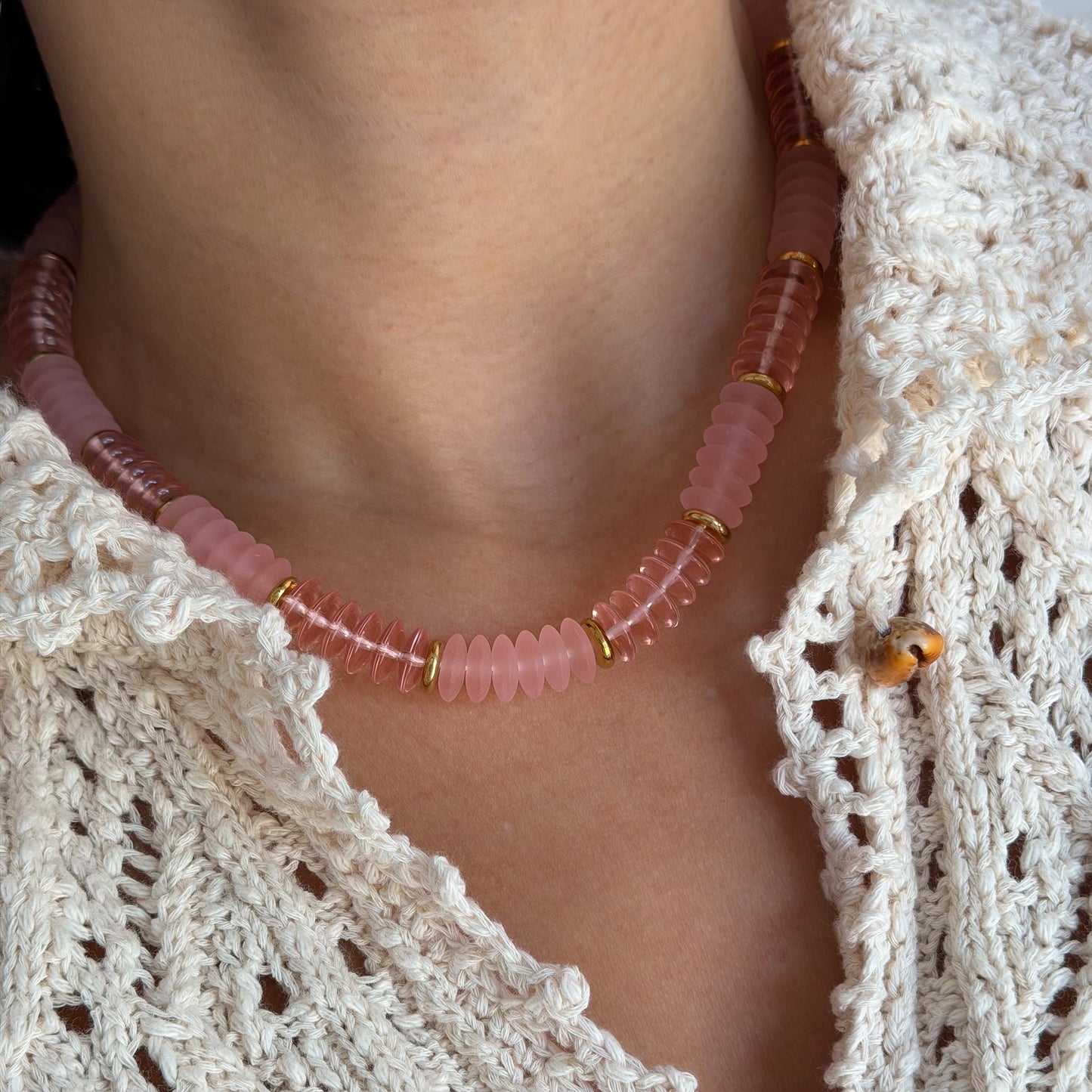 COTTON CANDY BEADED NECKLACE