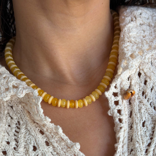 LEMON DROP BEADED NECKLACE