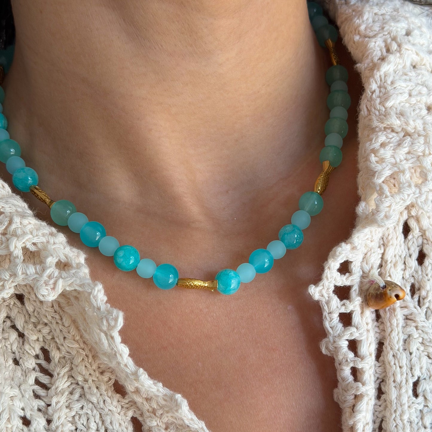 CRYSTAL TIDE BEADED NECKLACE