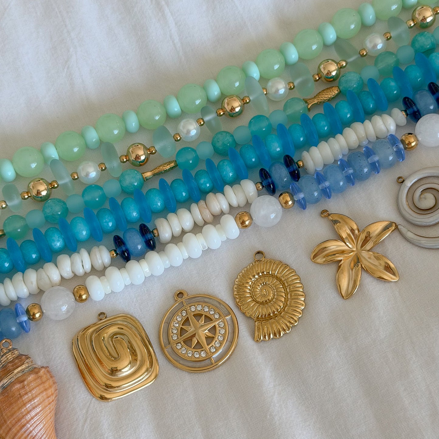 HONEYDEW BEADED NECKLACE