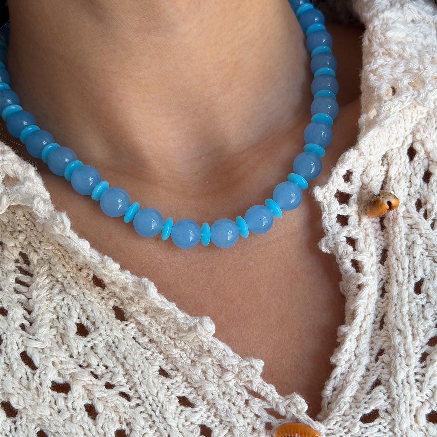 BUBBLES BEADED NECKLACE