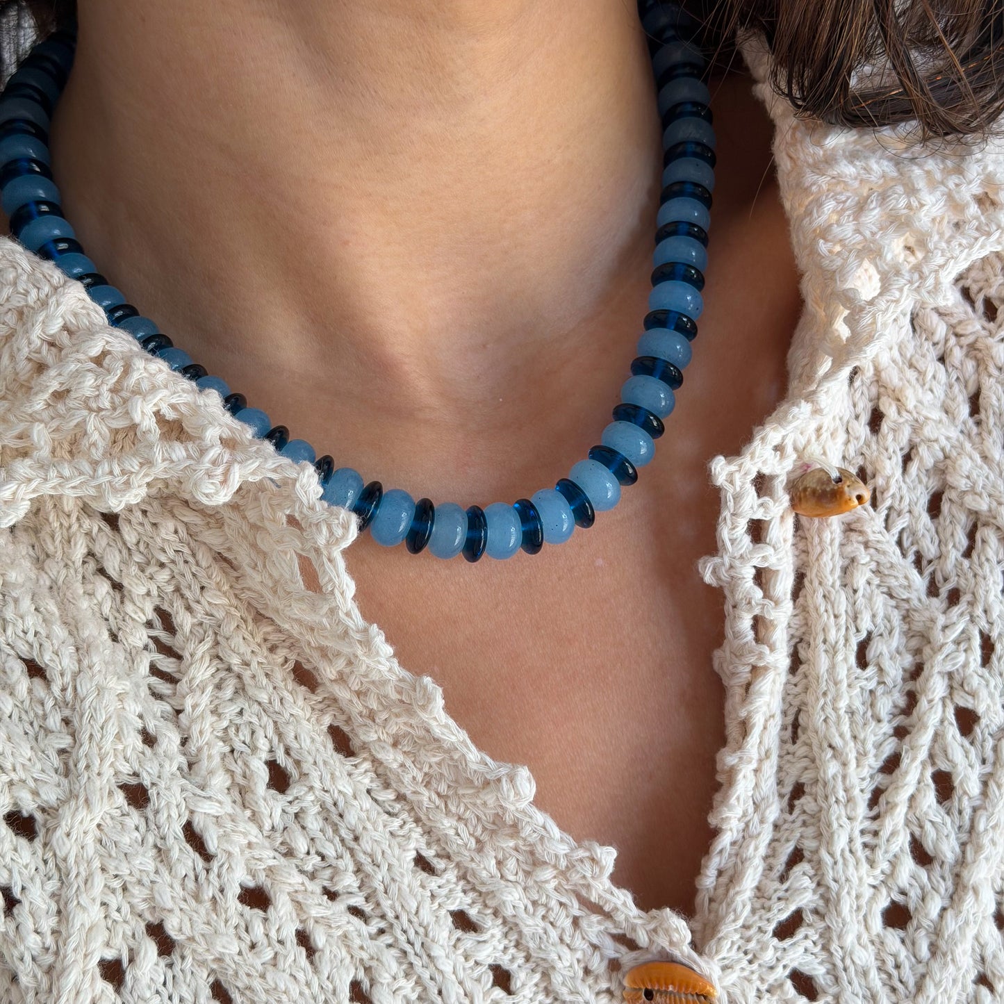 BLUEBERRY BEADED NECKLACE