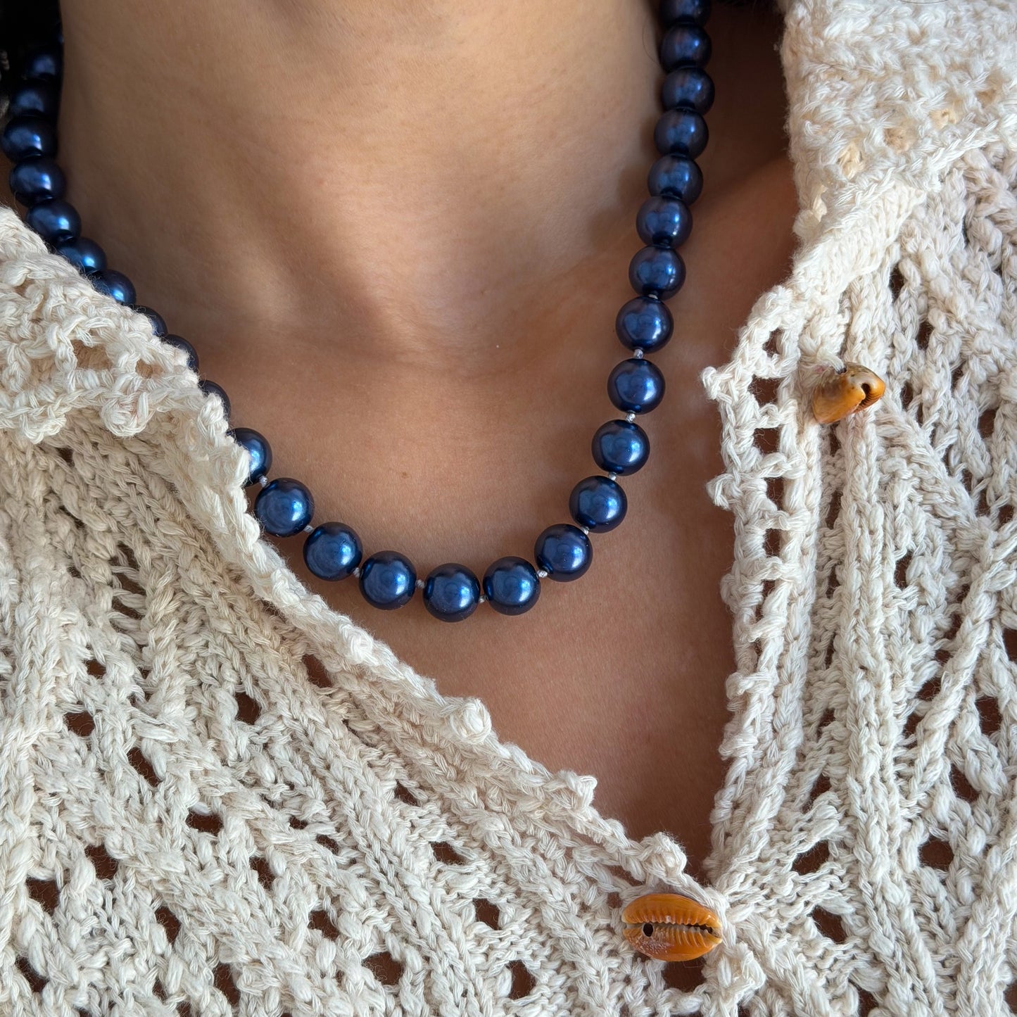 COASTAL PEARL BEADED NECKLACE