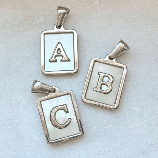 SILVER INITIAL CHARM