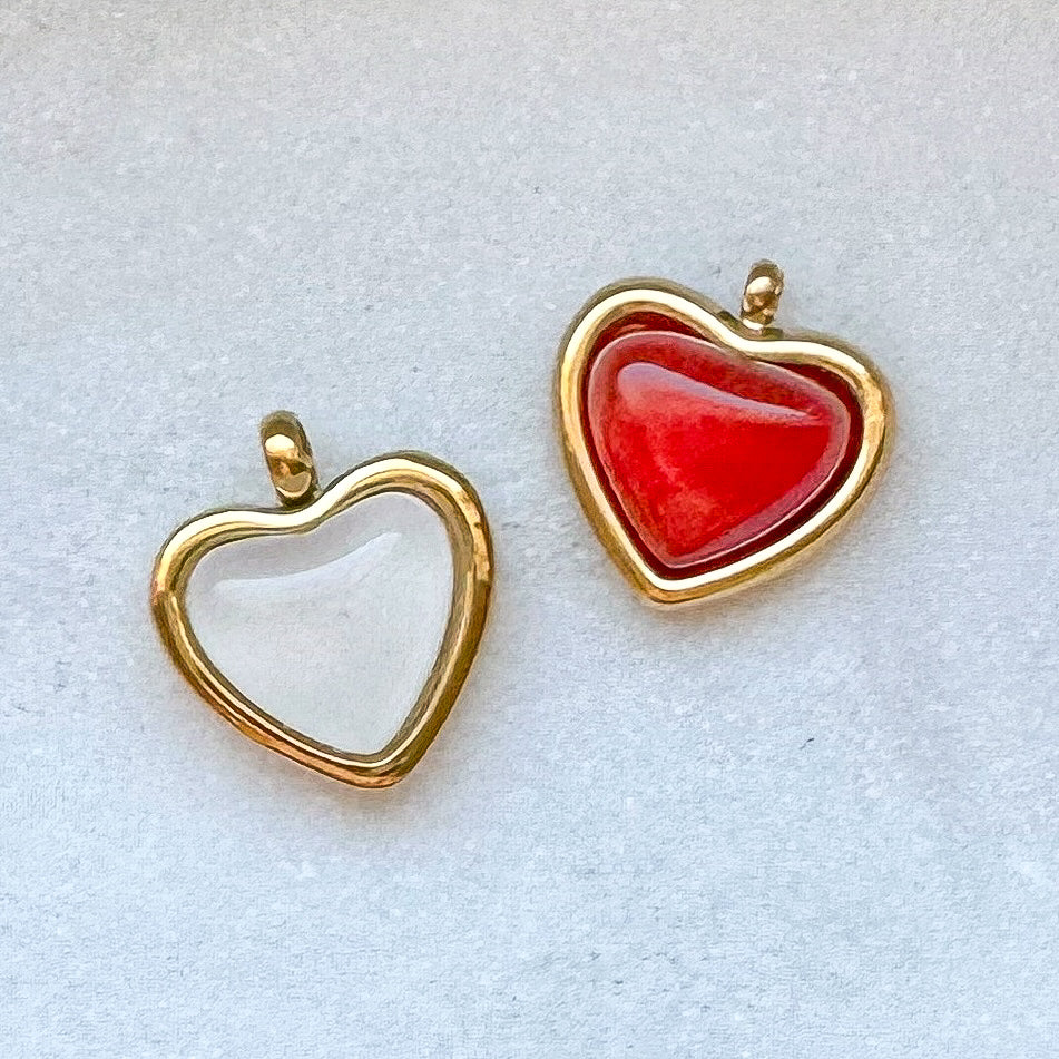 STONE HEART CHARM