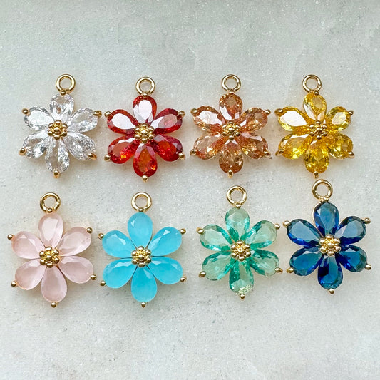 CRYSTAL FLOWER CHARM