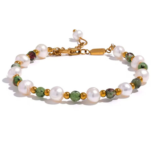 GREEN PEARL BRACELET