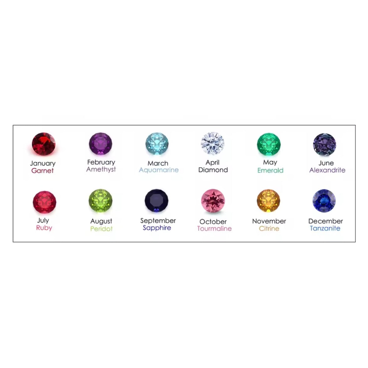 INITIAL BIRTHSTONE NECKLACE