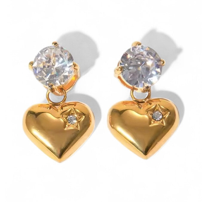 SPARKLE HEART EARRINGS