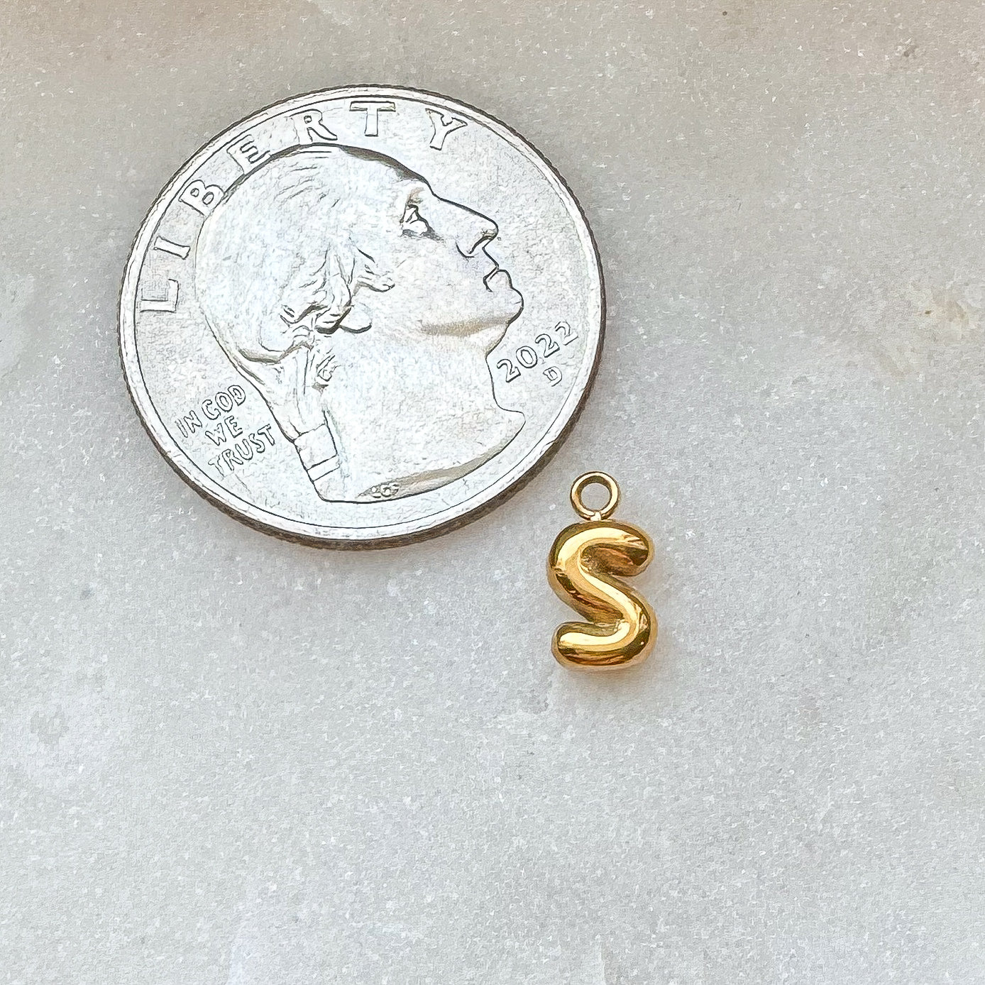 SMALL BUBBLE INITIAL CHARM