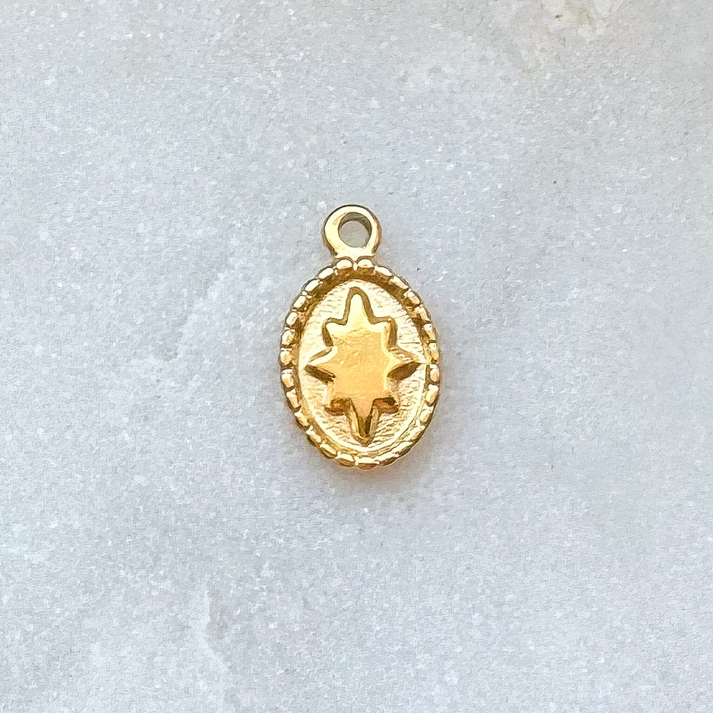 OVAL STAR CHARM