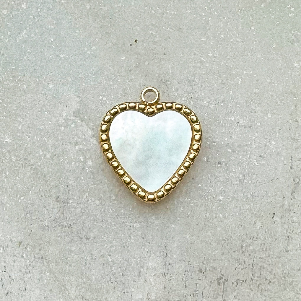 PEARL HEART CHARM