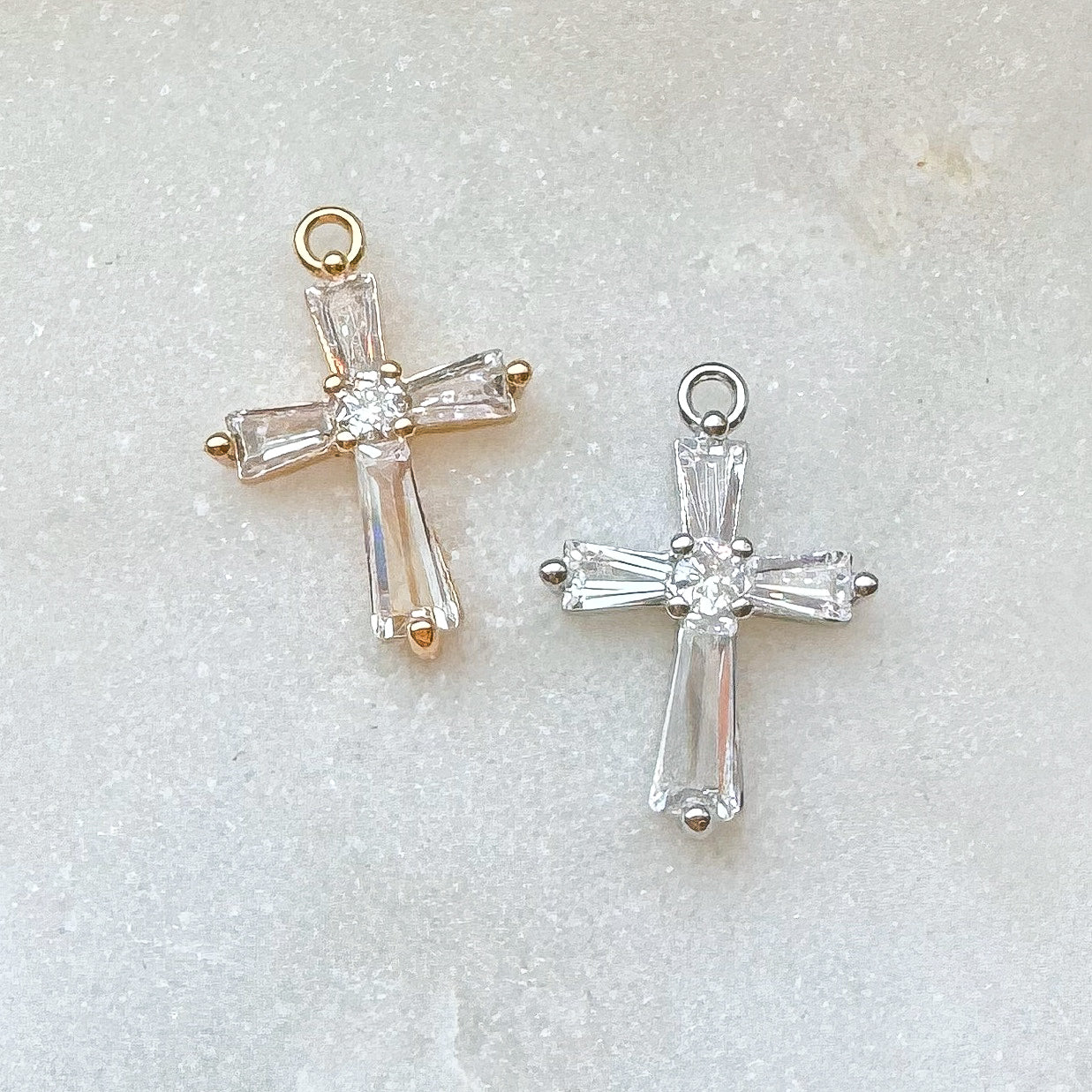 CZ CROSS CHARM