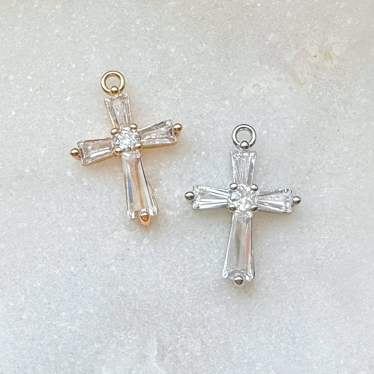 CZ CROSS CHARM