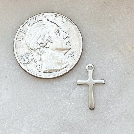 SILVER CROSS CHARM