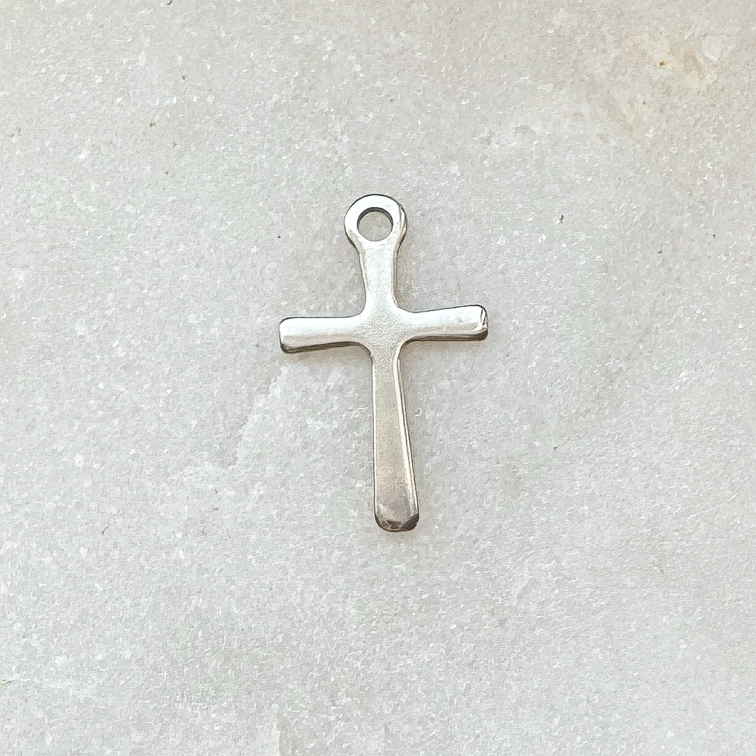 SILVER CROSS CHARM