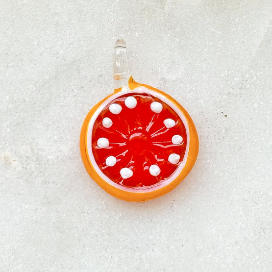 ORANGE GLASS CHARM