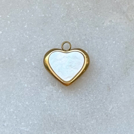 PEARL HEART CHARM