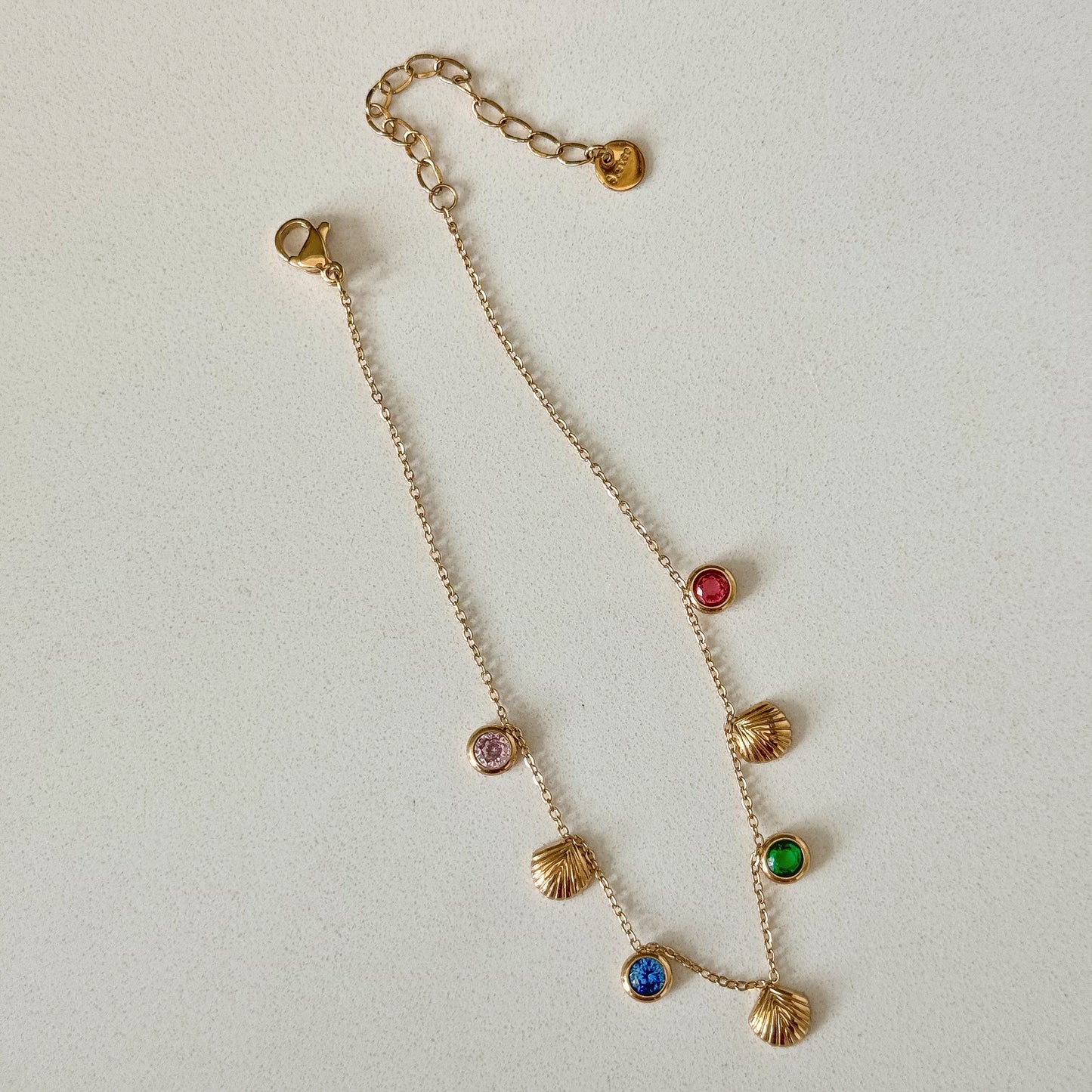 RAINBOW SHELL ANKLET