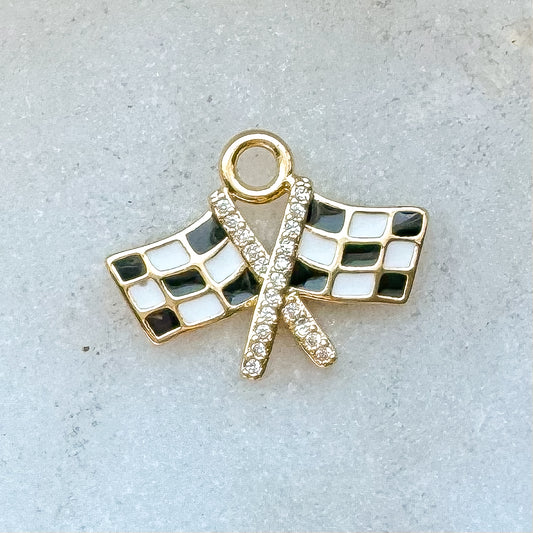 RACE FLAG CHARM