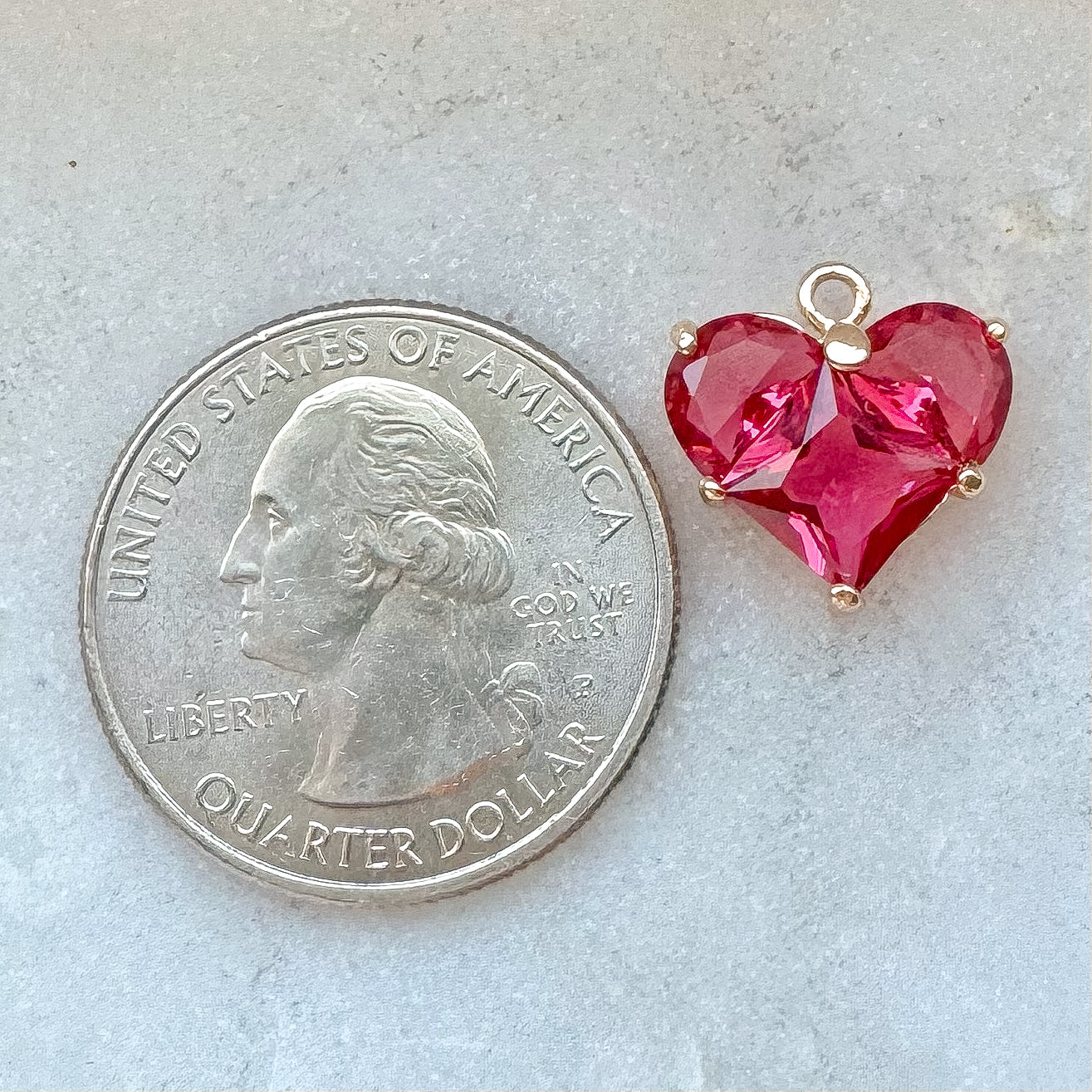 CZ HEART CHARM