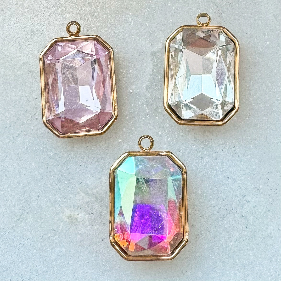 RECTANGLE GEM CHARM