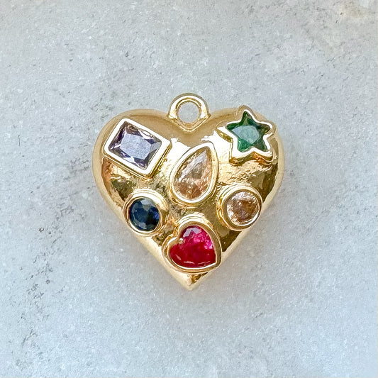 GEM HEART CHARM