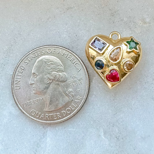 GEM HEART CHARM