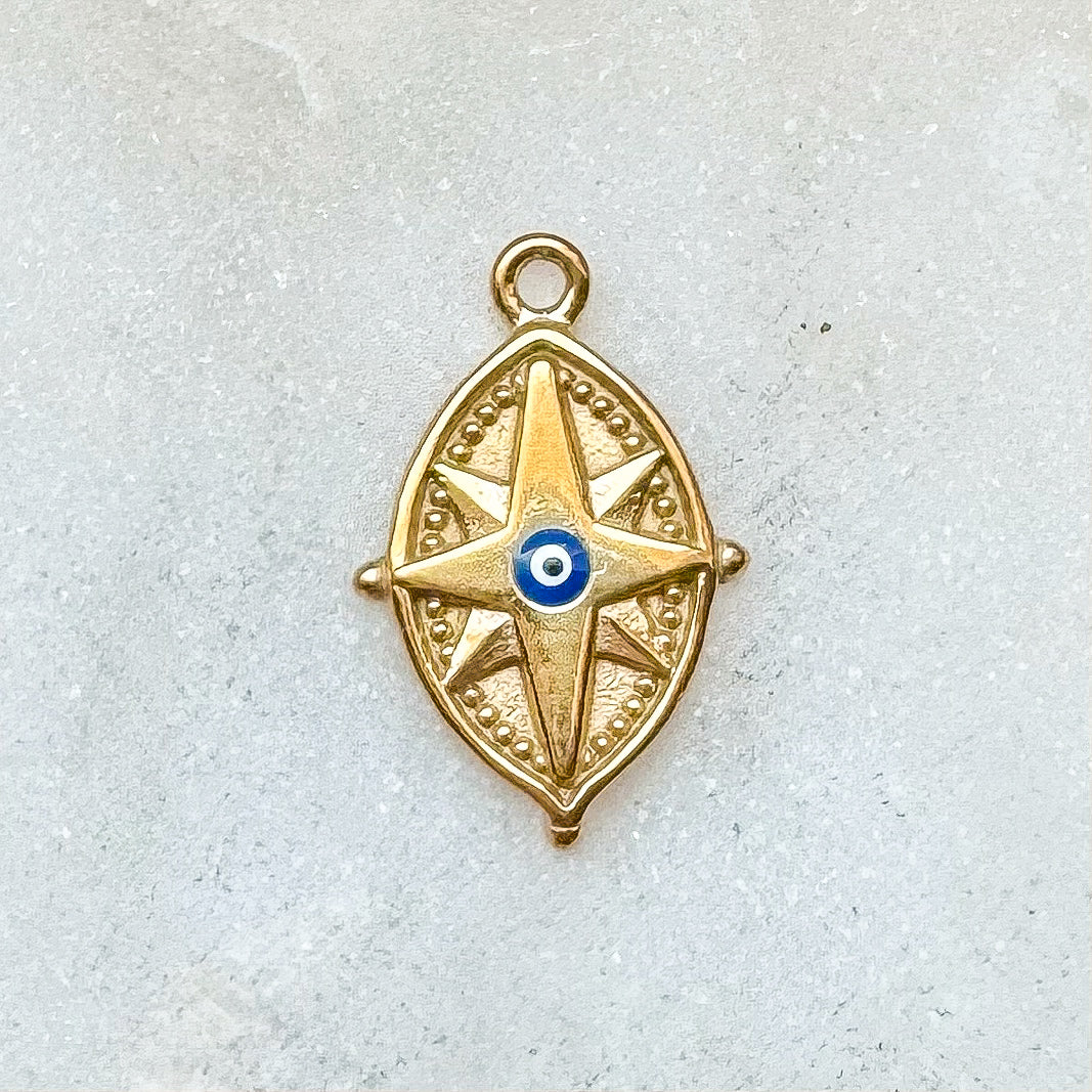 OVAL EVIL EYE CHARM