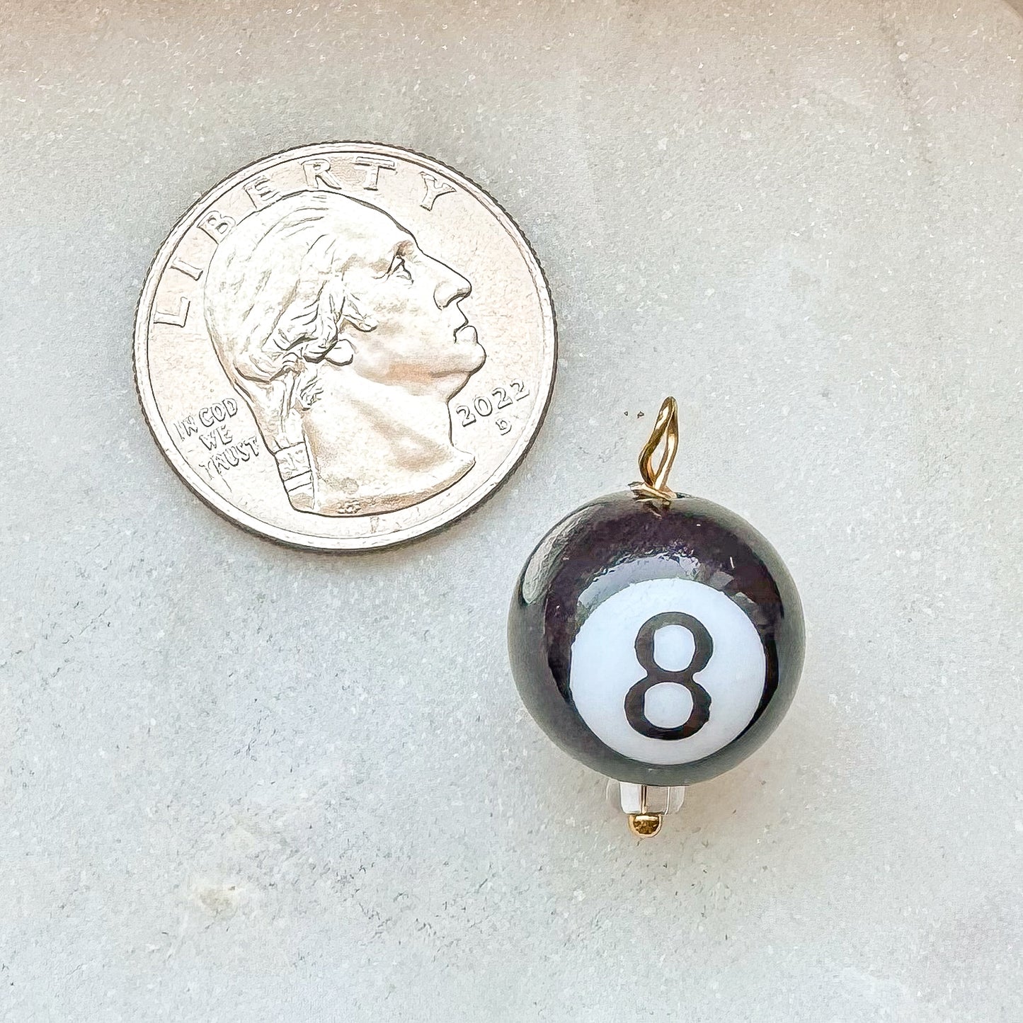 EIGHT BALL CHARM