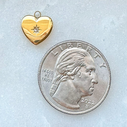 CZ HEART CHARM