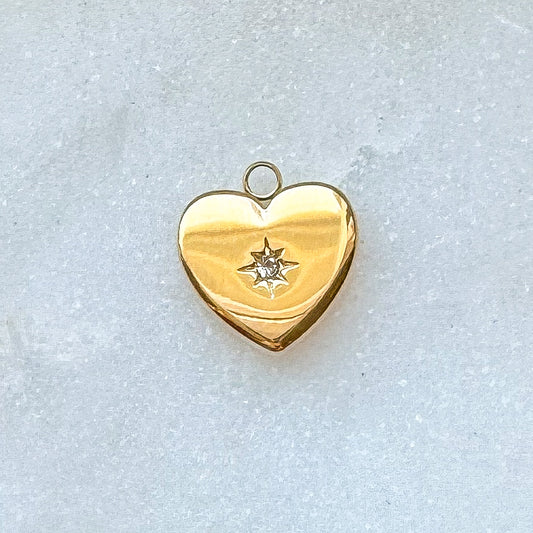 CZ HEART CHARM