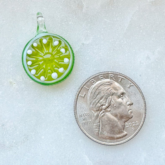 LIME GLASS CHARM