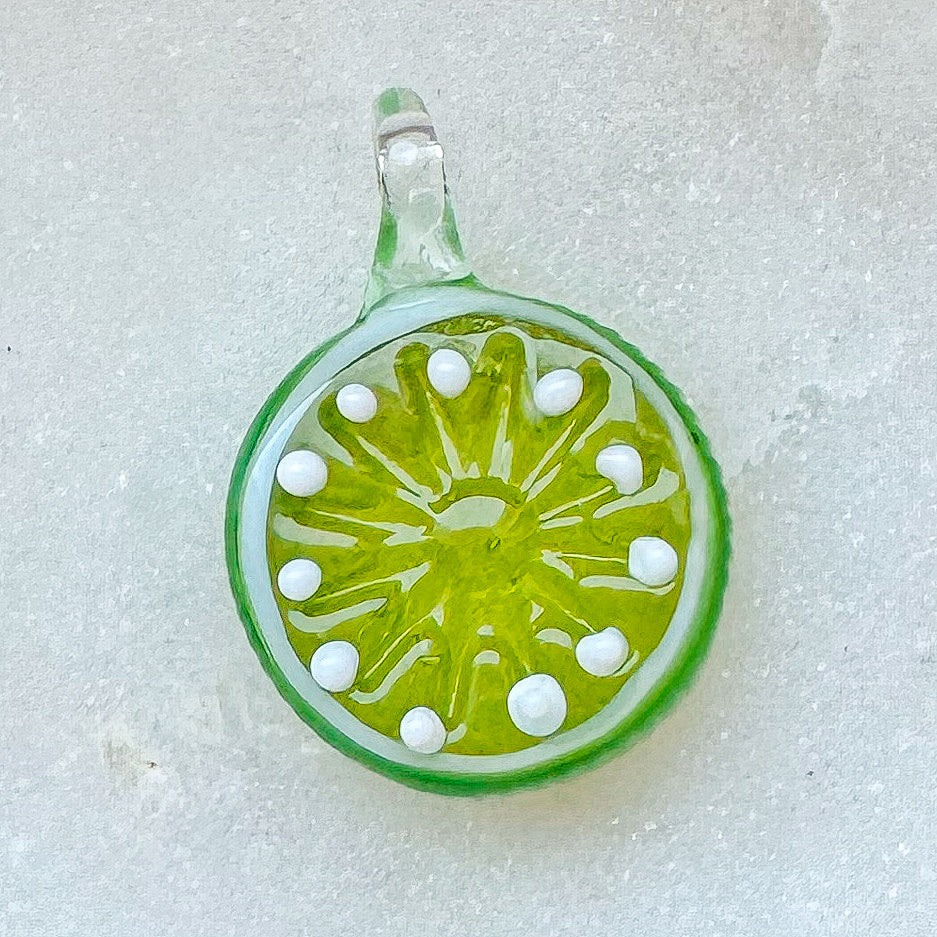 LIME GLASS CHARM