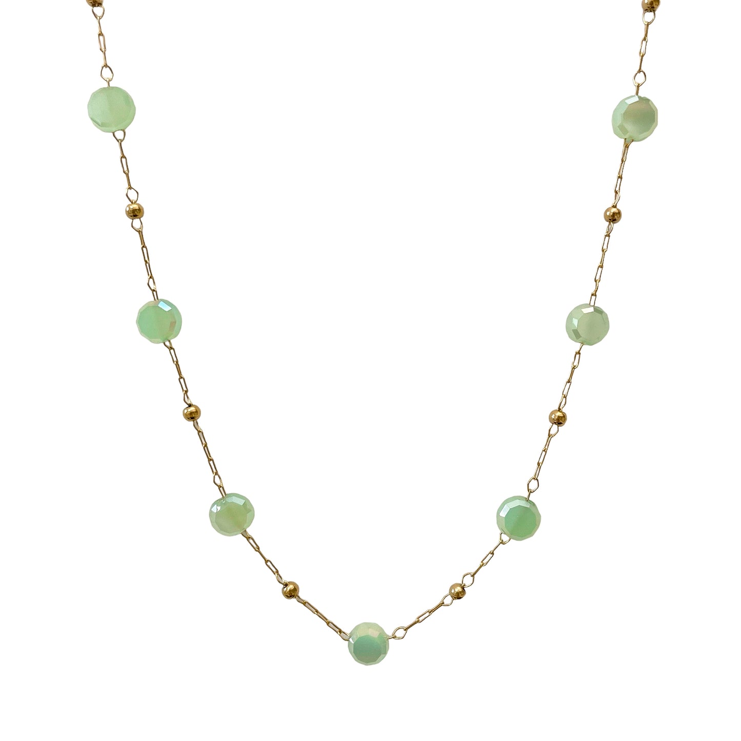 GREEN BEADED NECKLACE