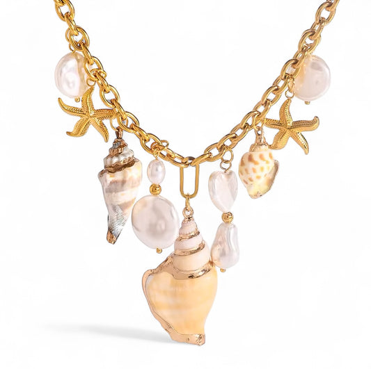 SALLY'S SHELLS CHARM NECKLACE