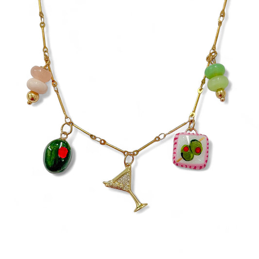 DIRTY MARTINI CHARM NECKLACE