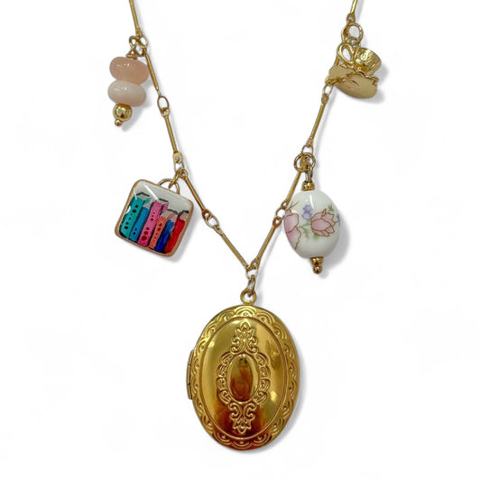BOOK LOVER CHARM NECKLACE