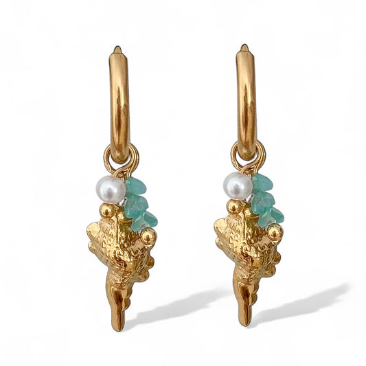 CONCH HOOP EARRINGS