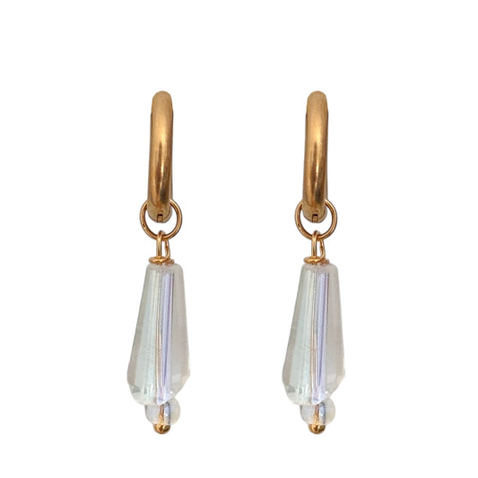 CRYSTAL HOOP EARRINGS